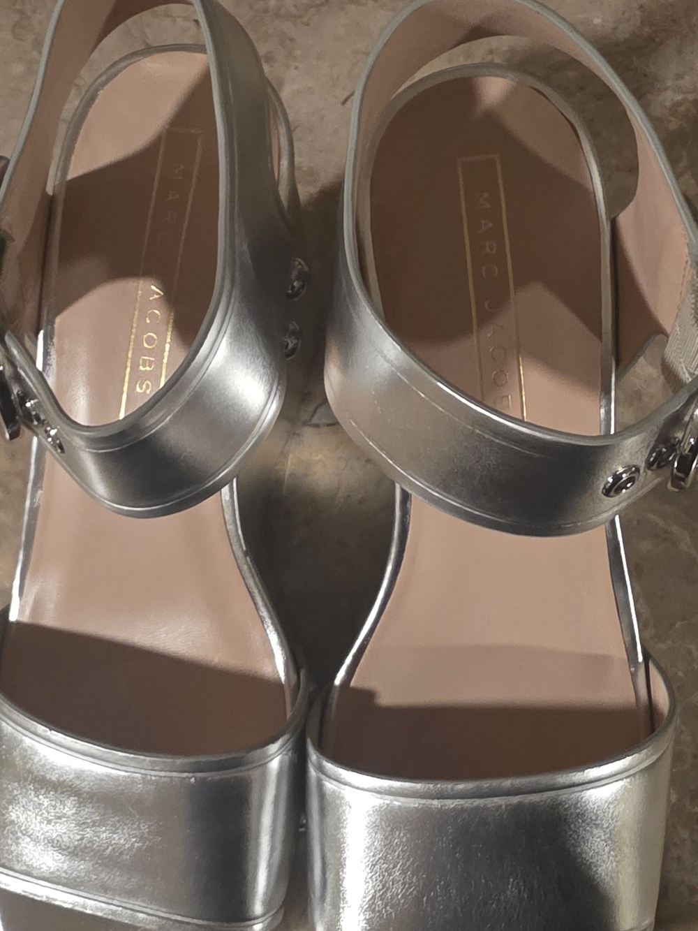 Marc Jacobs Silver Metallic Women’s Platform Sandals